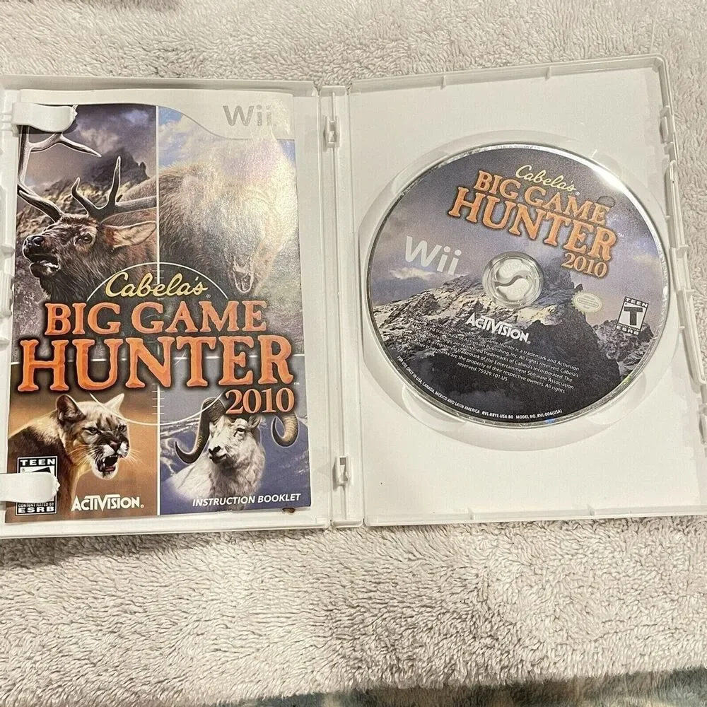 Cabela's Big Game Hunter 2010 Wii TESTED COMPLETE CASE DISC BOOK Video Game